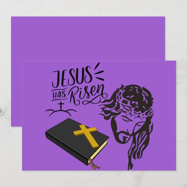 Invitation Jésus est ressuscité (Devant / Derrière)