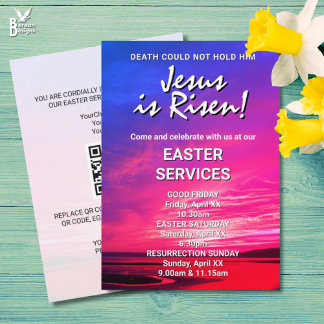Invitation JÉSUS EST RESSUSCITÉ Célébrations de Pâques person