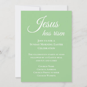 Invitation Jésus Est Ressuscité Église chrétienne du dimanche