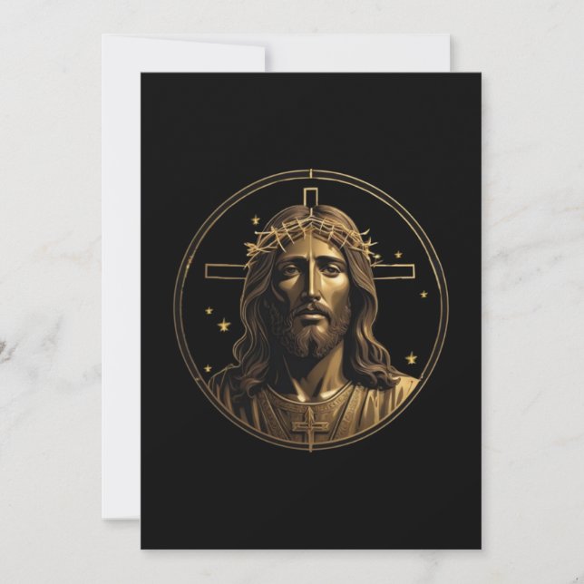 Invitation Jésus Gold 1 (Devant)