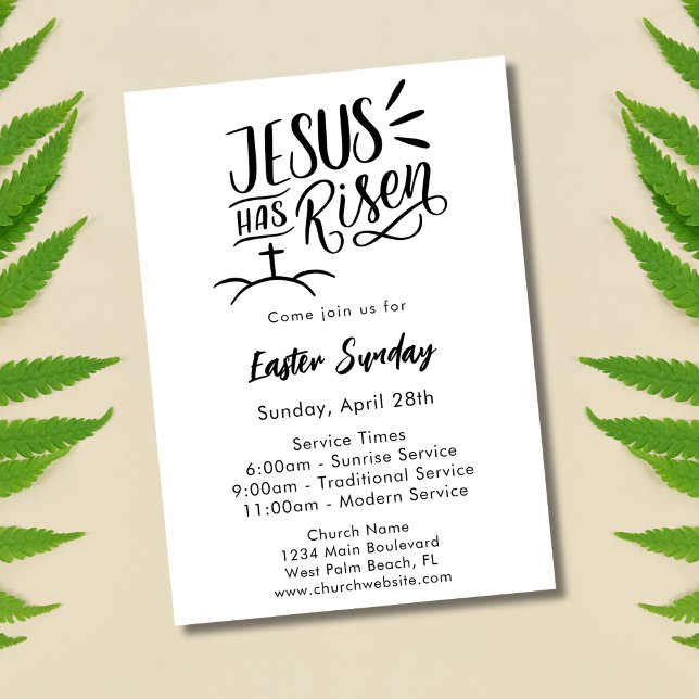Invitation Jésus moderne a ressuscité l'église dimanche de Pâ (Créateur téléchargé)