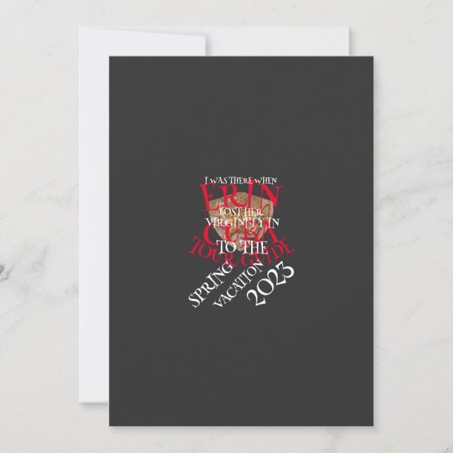 INVITATION J'ÉTAIS LÀ QUAND ERIN A PERDU SA VIRTU (Devant)