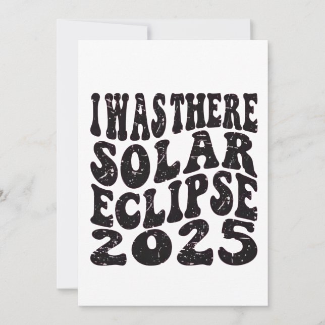 Invitation J'Étais Là Solaire Eclipse 2025 Partial Eclipse (Devant)