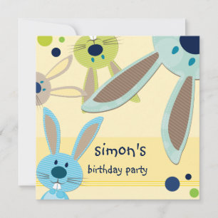 Invitation Jeter un coup d'oeil du lapin mignon d'INVITATION