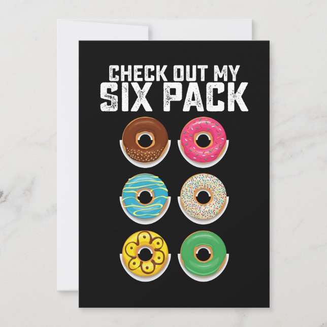 Invitation Jetez Un Coup D'Oeil À Mon Six Pack Fitness Fitnes (Devant)