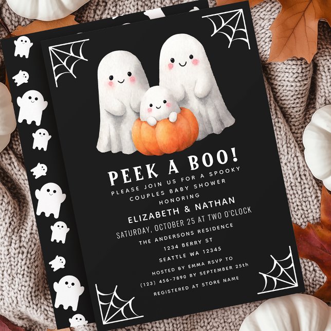 Invitation Jetez Un Coup D'Oeil À Un Fantôme D'Halloween Baby (Créateur téléchargé)