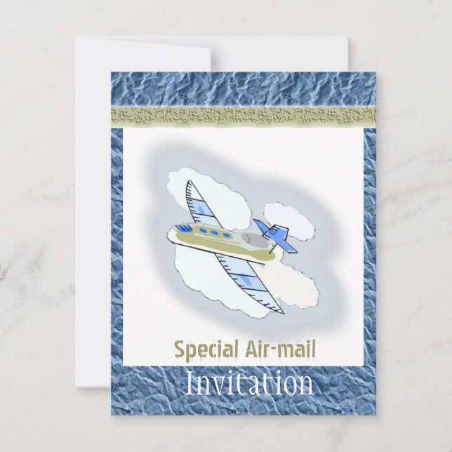 Invitation Jetplane Party (Devant)