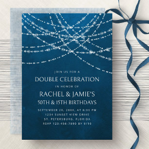 Invitation Jeu à double cordes luminaires Blue Mens Boys Anni