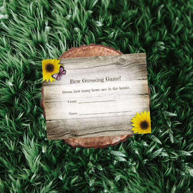 Invitation Jeu Baby shower du nombre de devis de tournesol |  (Créateur téléchargé)