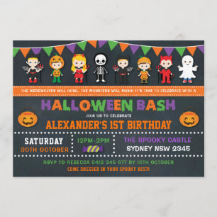Invitation Jeu d'anniversaire de Halloween Jack O'Lantern