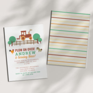 Invitation Jeu d'Anniversaire du Tracteur