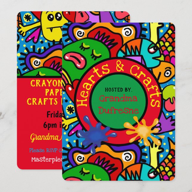 Invitation Jeu d'artisanat (Devant / Derrière)