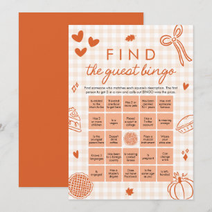 Invitation Jeu de Baby Shower : Bingo pour Trouver l'Invité a