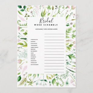 Invitation Jeu de baby shower de mariée à la bousculade WORD