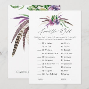 Invitation Jeu de Baby Shower de Succulentes Mystiques