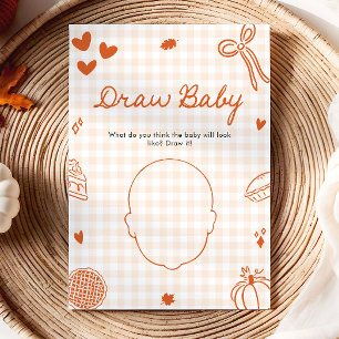 Invitation Jeu de baby shower dessiné à la main pour bébé ita