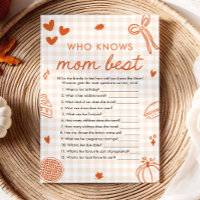Jeu de baby shower « Fall Cutie Pie, qui connaît l