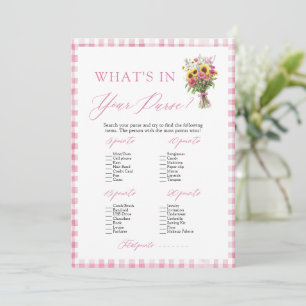Invitation Jeu de Baby Shower Mariage Rose Qu'y a-t-il dans v