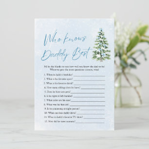 Invitation Jeu de Baby Shower 'Noël, qui connaît le mieux Pap