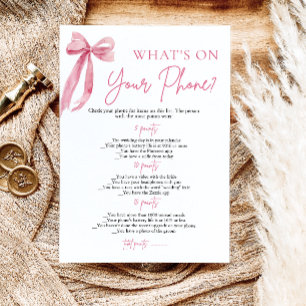 Invitation Jeu de Baby Shower "Qu'est-ce qu'il y a sur votre