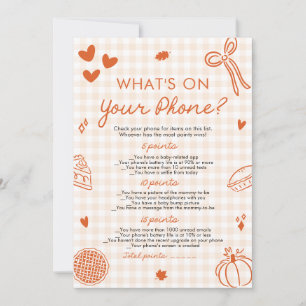 Invitation Jeu de Baby Shower : Qu'y a-t-il sur ton téléphone