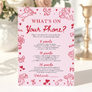 Invitation Jeu de baby shower « Qu'y a-t-il sur votre télépho