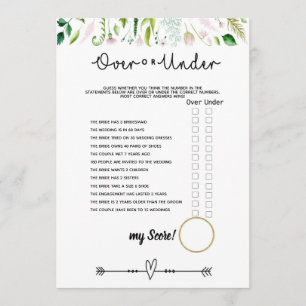 Invitation jeu de baby shower sous-ou-jacent
