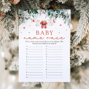 Invitation Jeu de bain de bébé pour la fête prénatale de Noël