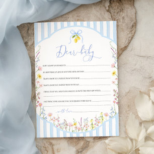 Invitation Jeu de bébé chéri Posey Wildflower