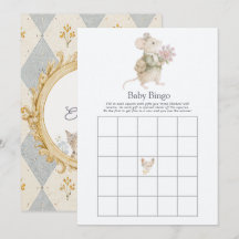 Jeu de bingo pour baby shower Cottagecore
