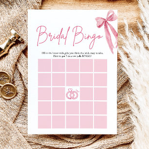 Invitation Jeu de bingo pour enterrement de vie de jeune fill