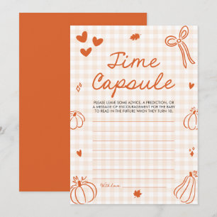 Invitation Jeu de capsule temporelle pour baby shower automna