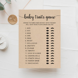 Invitation Jeu de caractéristiques de bébé Jeu de fête Baby S