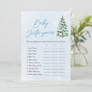 Invitation Jeu de Catégories Dispersées pour Baby Shower sur