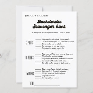 Invitation jeu de chasse au trésor pour enterrement de vie de