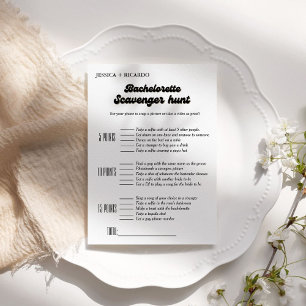 Invitation jeu de chasse au trésor pour enterrement de vie de