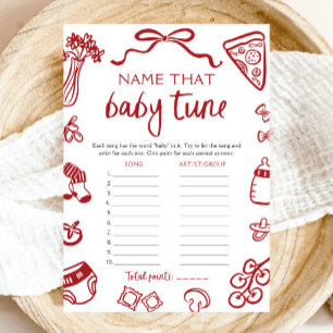 Invitation Jeu de devinette de chanson pour Baby Shower itali