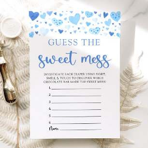Invitation Jeu de devinette de douceur pour Baby Shower aux c