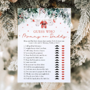 Invitation Jeu de devinette de Noël pour bébé : Maman ou Papa
