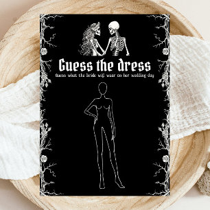 Invitation Jeu de devinette de robe de mariée Black Halloween