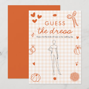 Invitation Jeu de devinette de robe de mariée Orange Fall pou
