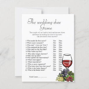 Invitation Jeu de douche de mariée, le jeu de chaussure de ma