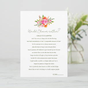 Invitation Jeu de douche florale personnalisé 'Would She Rath