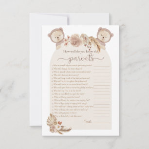 Invitation Jeu de douche pour jumeaux Ourson qui connaît les 