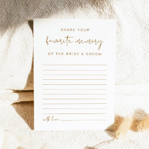 Invitation Jeu de mémoire de la couleur orange brûlé Bohème I