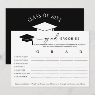 Invitation Jeu de mots de graduation