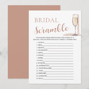 Invitation Jeu de mots mêlés pour mariage Perles d'Or et Pros