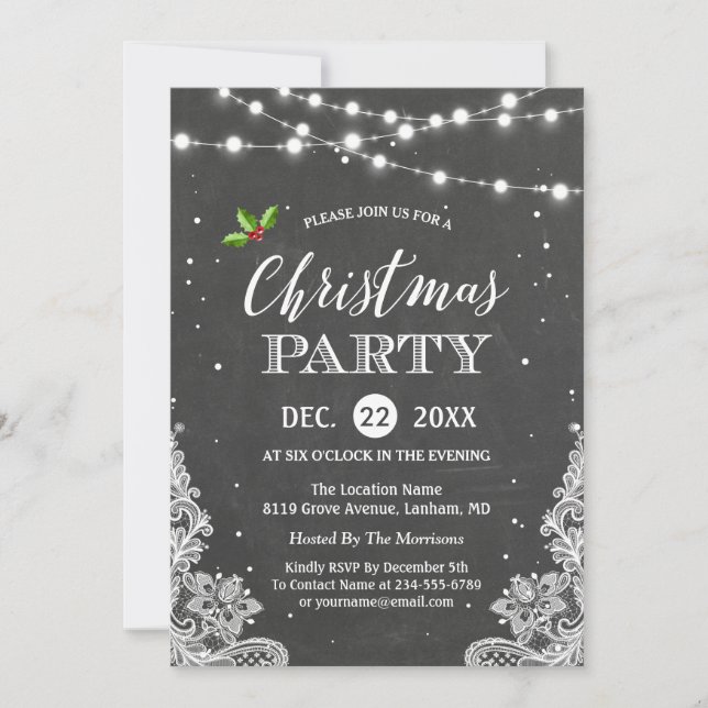 Invitation Jeu de Noël (Devant)