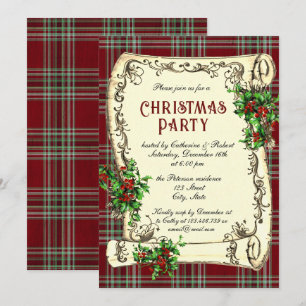 Invitation Jeu de Noël traditionnel Plaid