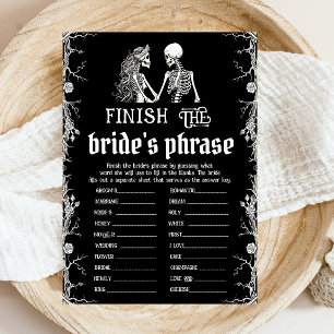 Invitation Jeu de phrase à compléter de la mariée squelette H